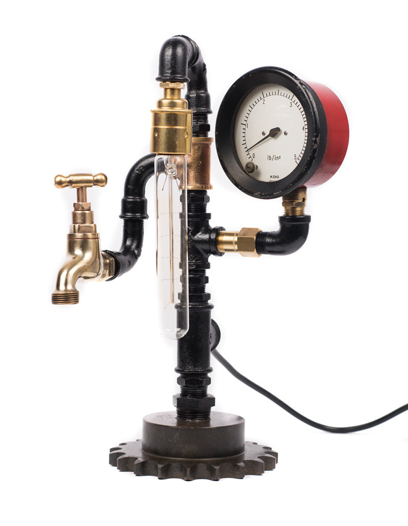 #sold "Sprocket & Tap Lamp - #No 81." by Rob Sanders