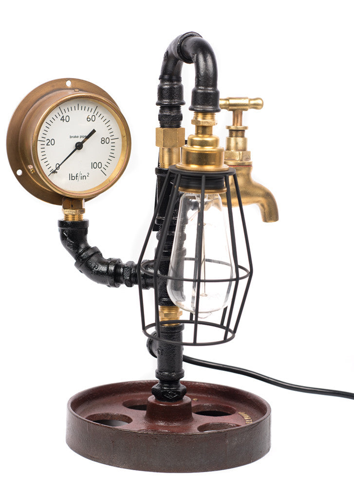 #sold "Buckeye Welding Pulley" Lamp by Rob Sanders