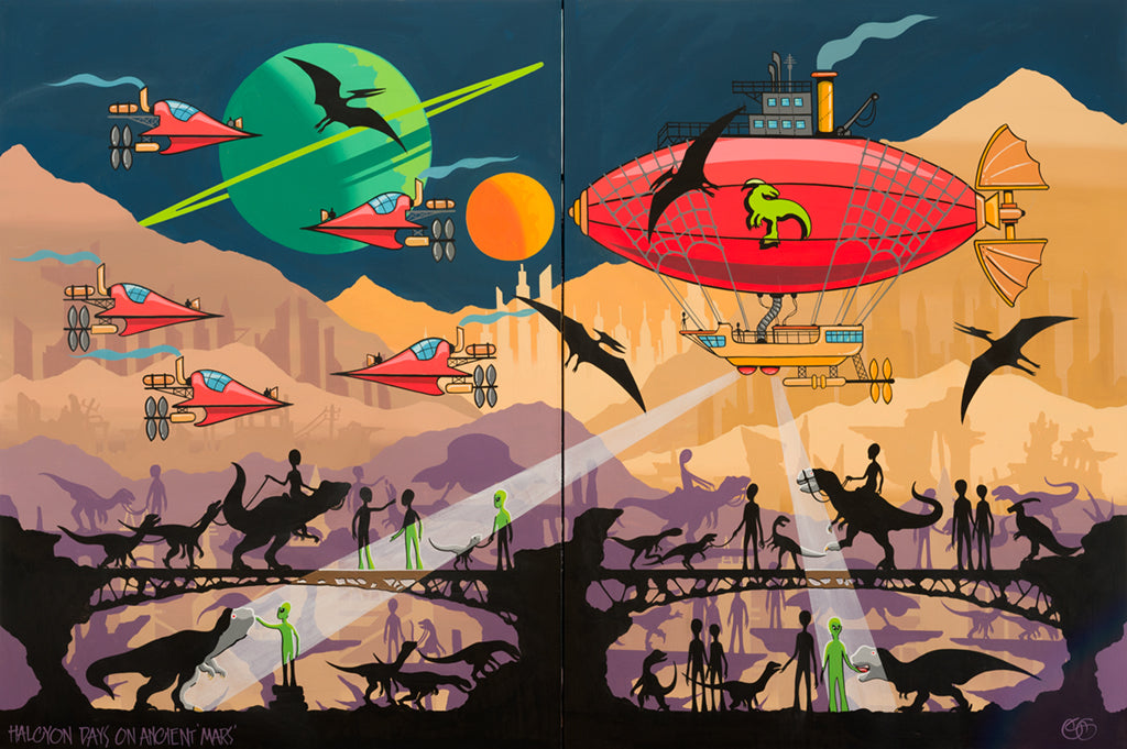 "Halcyon Days on Ancient Mars" (dyptch) by Graham Shaw