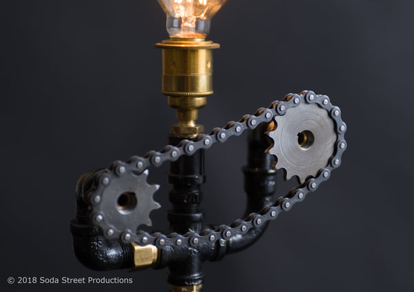 #sold "Sprocket Lamp no.130" by Rob Sanders