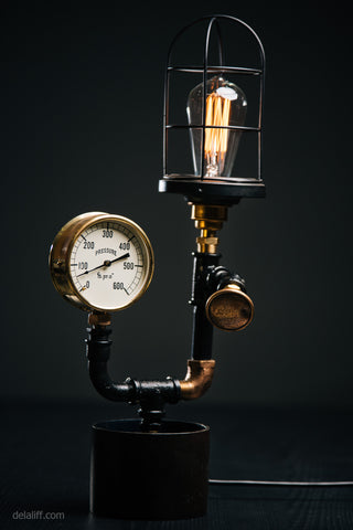 "Blue Pulley Lamp No. # 191" by Rob Sanders at De La Liff Gallery