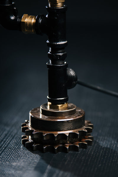 "Double Sprocket Lamp No. #198" by Rob Sanders