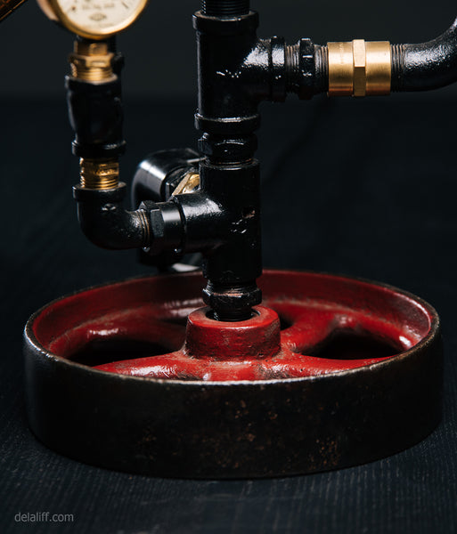 "Double Globe and Gauge Lamp #185" by Rob Sanders at De La Liff Gallery