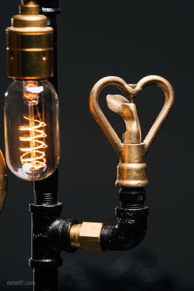 "Twin Row Sprocket Lamp no. #180" by Rob Sanders at De La Liff Gallery