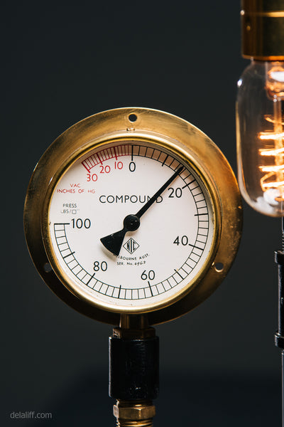 "Twin Row Sprocket Lamp no. #180" by Rob Sanders at De La Liff Gallery