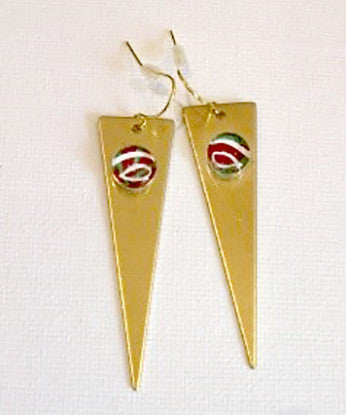 "Bubble & Brass" Long drop earring by Anthea Louise Piszczuk