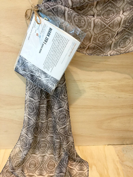 "Dollar Bills Y'all" - Silk Chiffon Scarf (95mm X 95mm) by Mark Zed