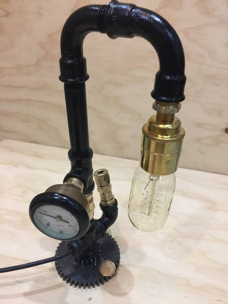 #sold "Double Gear Lamp no.124" by Rob Sanders