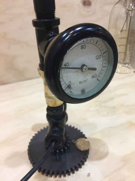 #sold "Double Gear Lamp no.124" by Rob Sanders