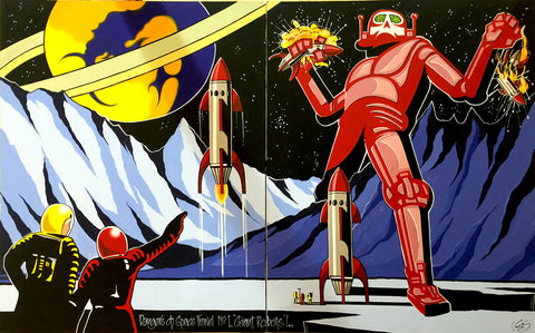 #Sold "Dangers of Space Travel No #1. "Giant Robots"" by Graham Shaw