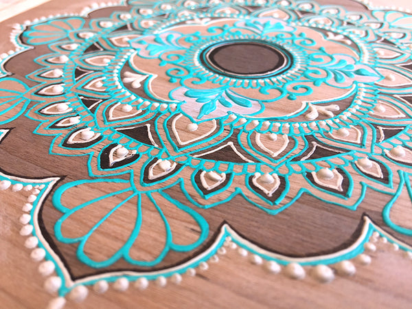 #sold "Cheree Cinta" *Special Edition* - Cherry Wood Paper henna artwork by Linda Bell