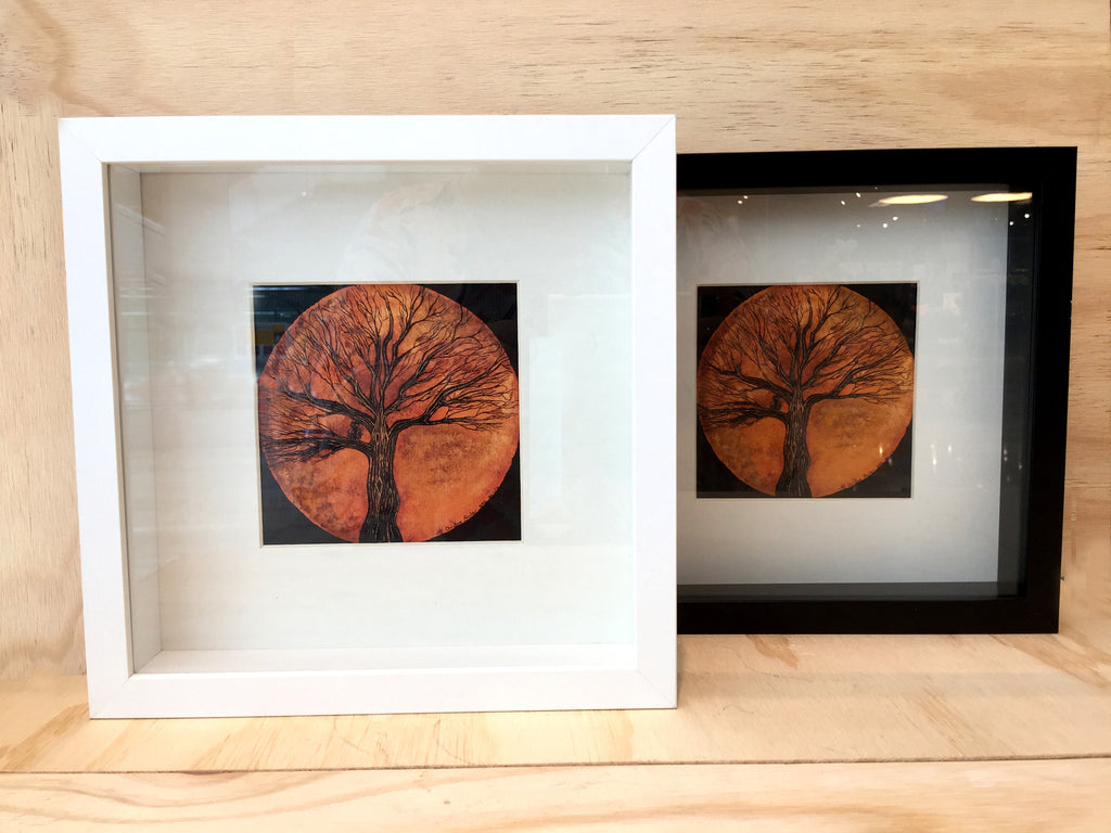 "Liquid Gold Moon" Framed print of original artwork by Christine_Sinclair
