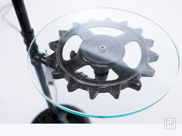 #sold "Hart Sprocket & Pulley Standard Lamp" by Rob Sanders