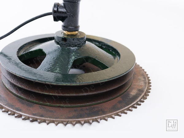 #sold "Hart Sprocket & Pulley Standard Lamp" by Rob Sanders
