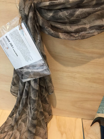 "China Town Swirl" - Silk Chiffon scarf by Mark Zed