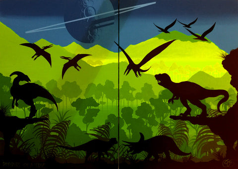 #offsite "Dinosaurs on a ledge" (Diptych) by Graham Shaw (G)
