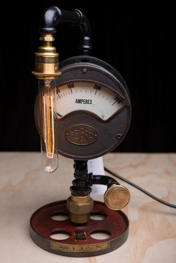 "Record Ampres Gauge" Lamp by Rob Sanders