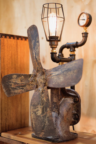 "Tractor Water Pump" Lamp by Rob Sanders